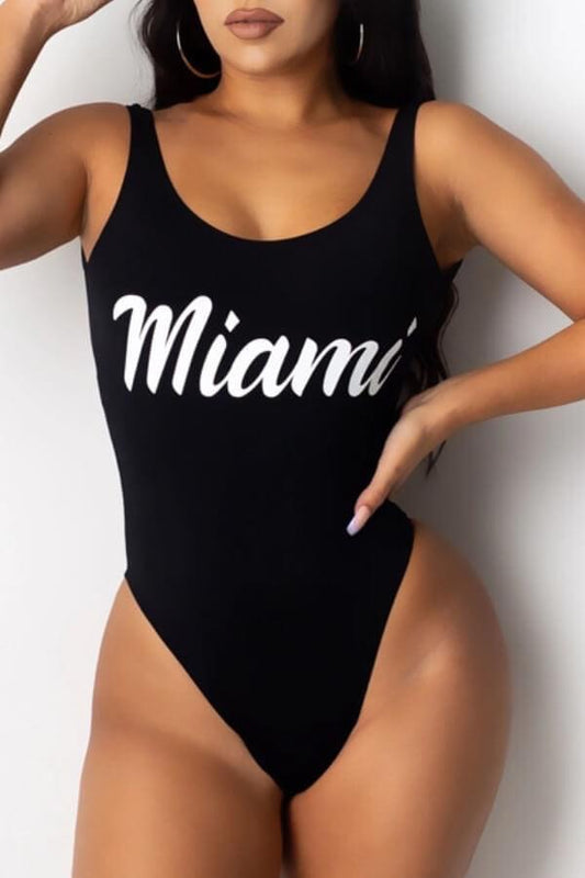 Miami One Piece Swimsuit Low Cut Back