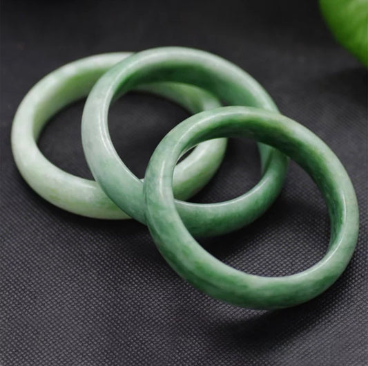 Natural Jade Fortune Blessing Bangle Bracelet